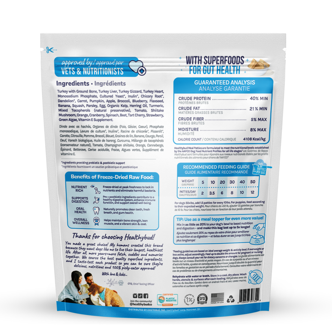 Galettes de Repas (Dinde)