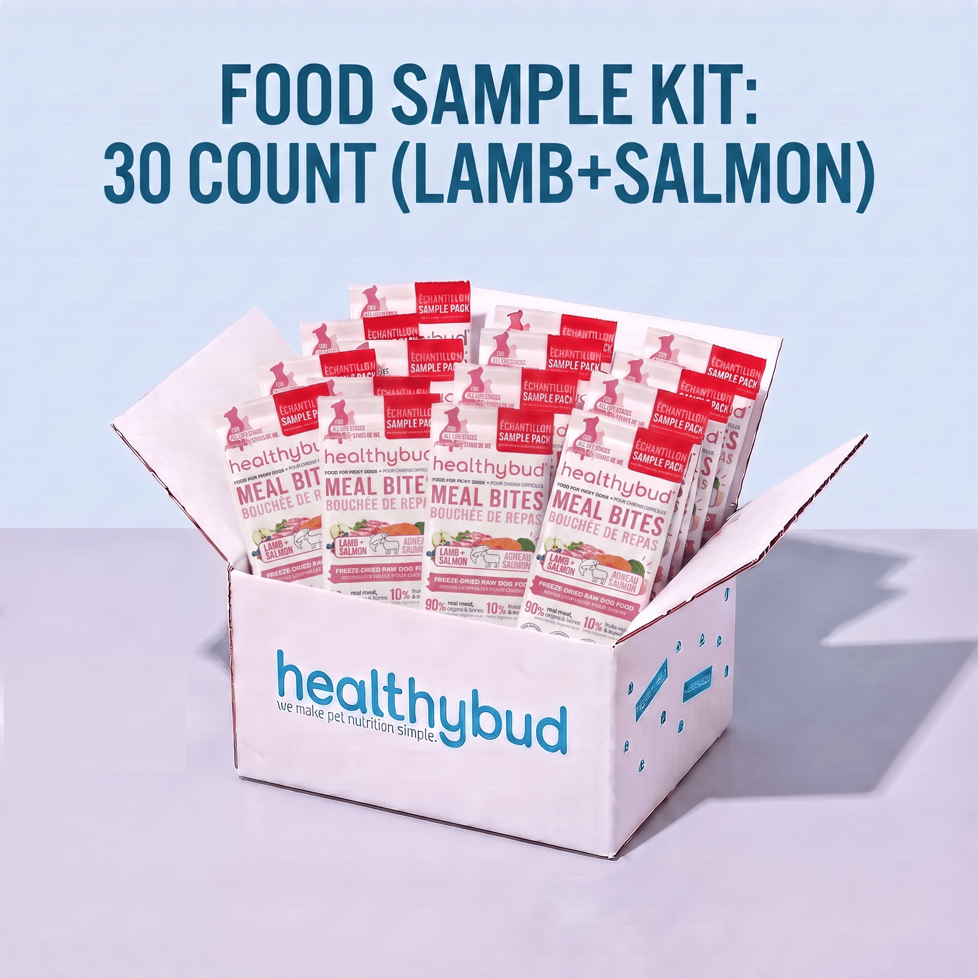 Food Sample Kit (Lamb+Salmon Bites x30) - healthybud