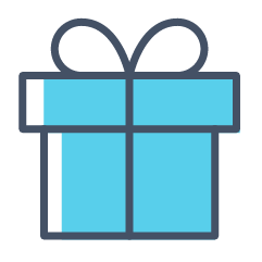 Dog Gift Box Delivery Icon