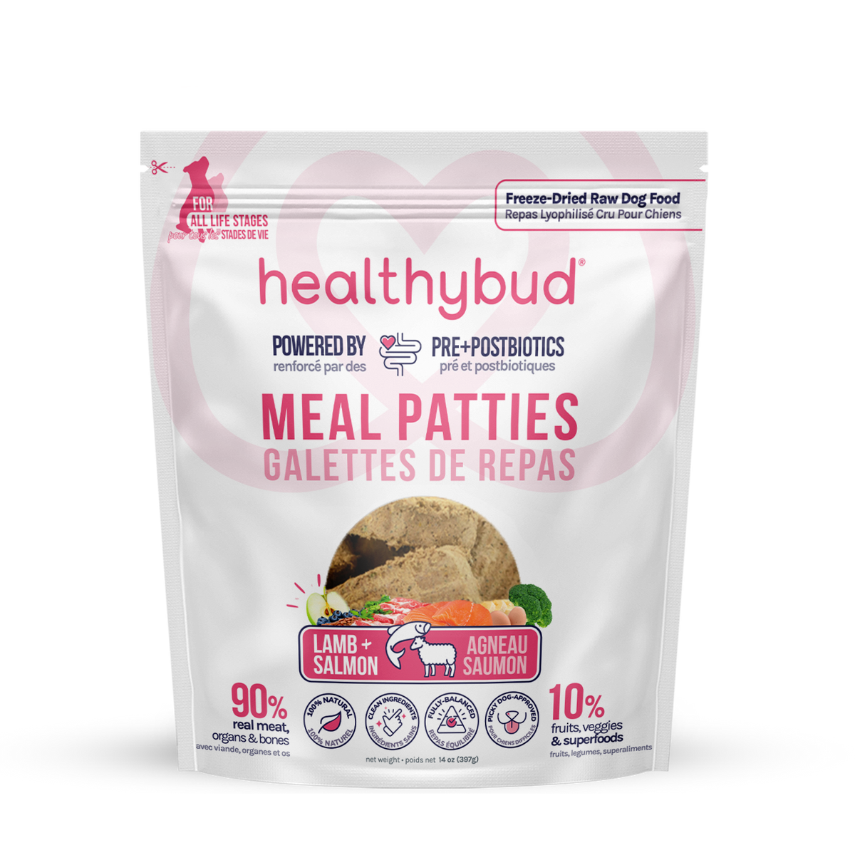 Galettes de Repas (Agneau+Saumon) freeze-dried raw dog food