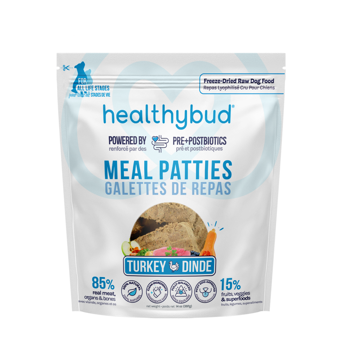 Galettes de Repas (Dinde) freeze-dried raw dog food