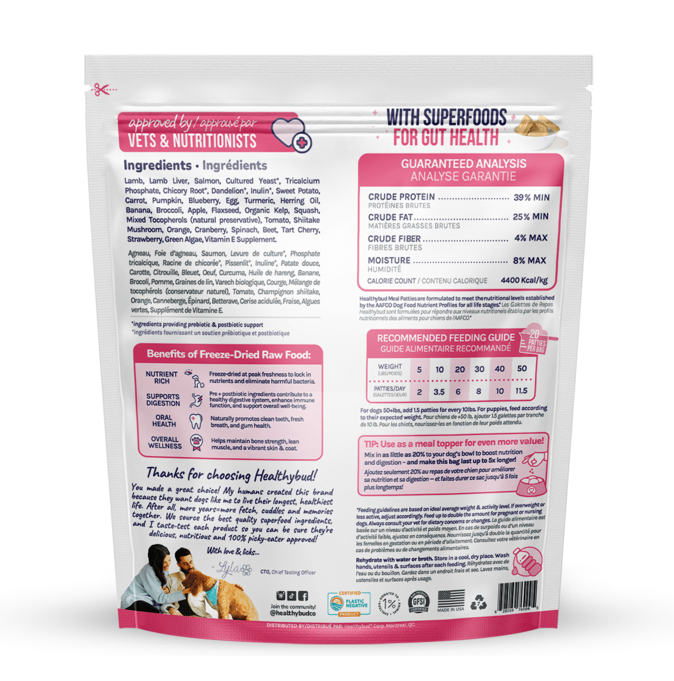 Lamb+Salmon Meal Patties - healthybud